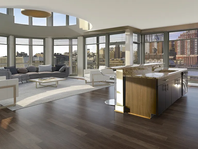 Large floor to ceiling windows in each home