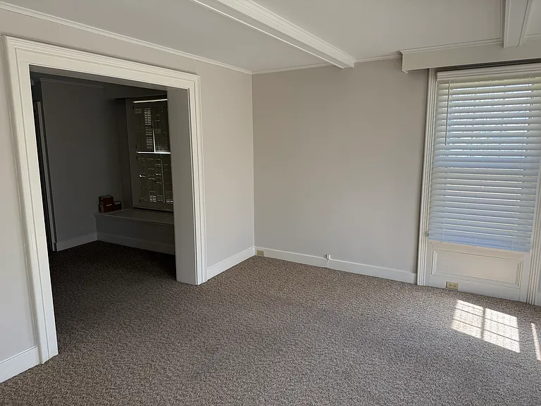 View from front hallway to living room