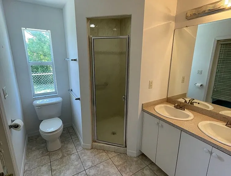 Master bath with double vanity