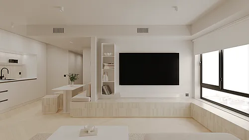 Floor plan Brand NEW Two Bedroom Furnished with WD in Unit