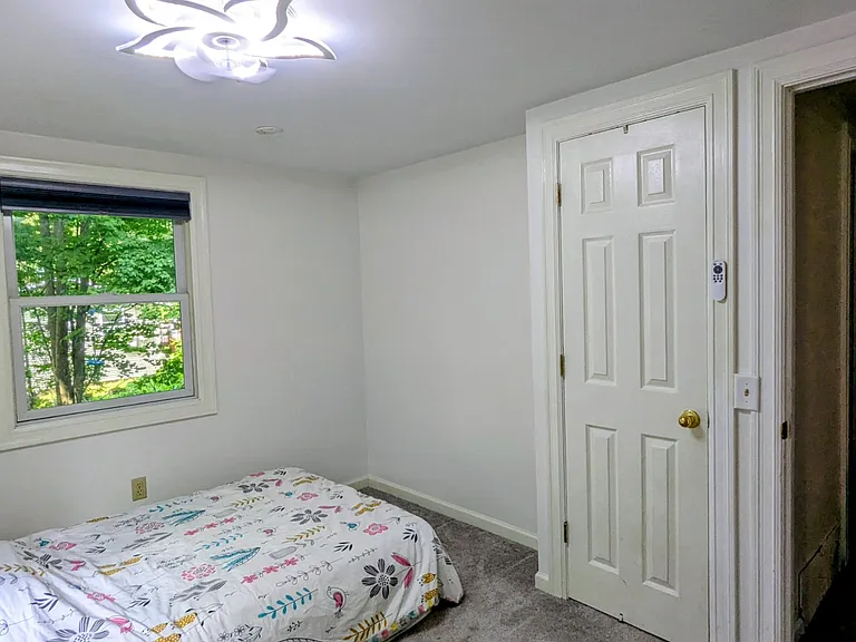 Bedroom 3 facing north, view of closet and door to hallway.