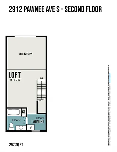 Floor plan 1 Bedroom Loft