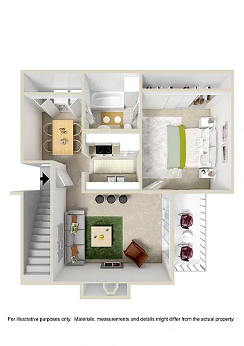 Floor plan Small 1 Bed