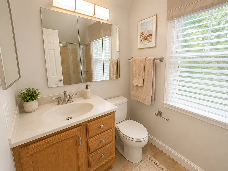 Upper level second bedroom ensuite bathroom