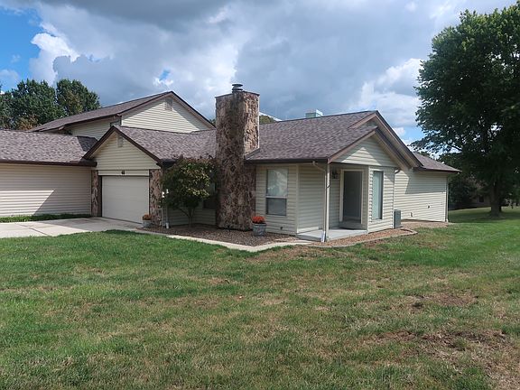 front angle view, lawn has been repaired
