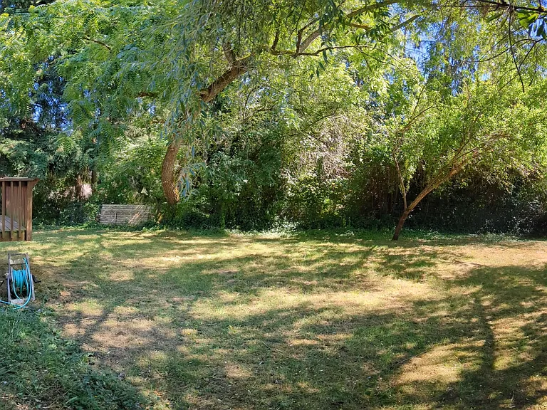 Panorama of yard from the gate area
