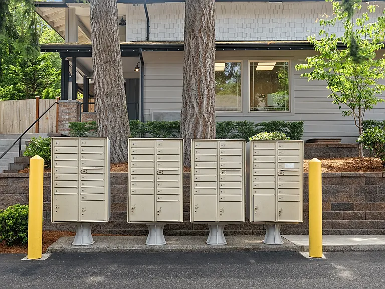 Convenient centralized mail center for residents.