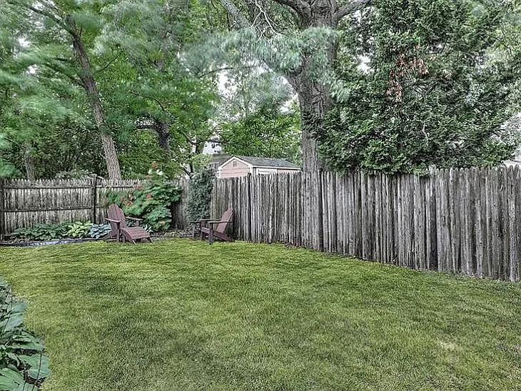 Mature plantings throughout property