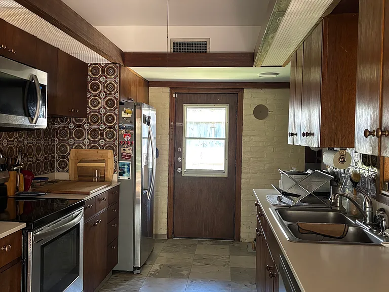 Kitchen view toward back door