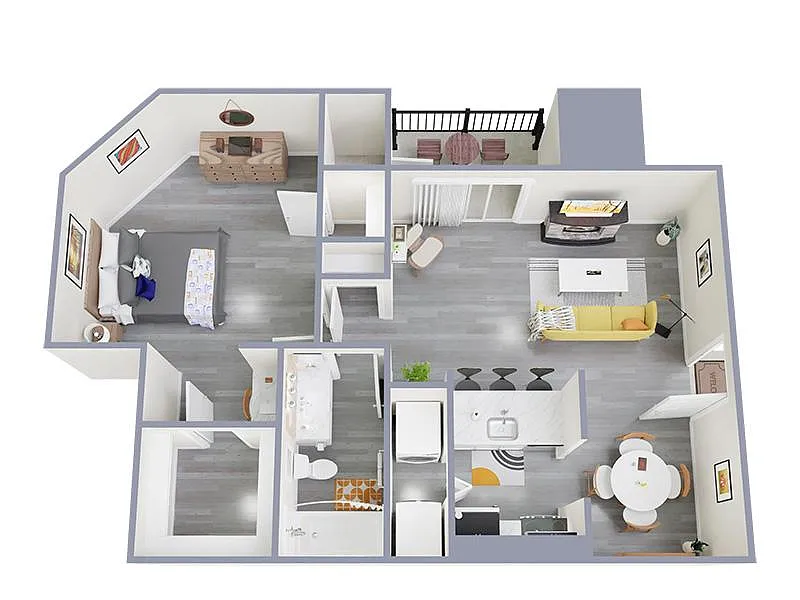 Floor plan 1X1-695