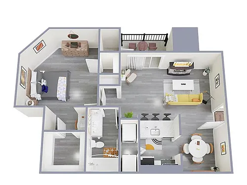 Floor plan 1X1-695