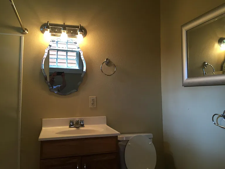 Bathroom with tub shower combination