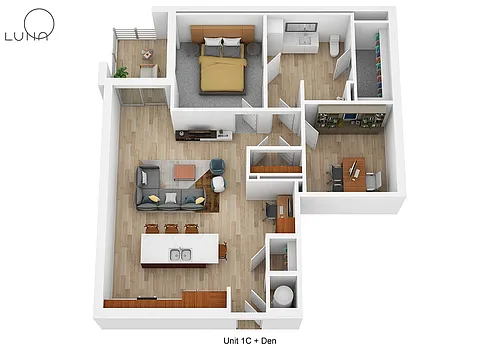 Floor plan 1C + Den