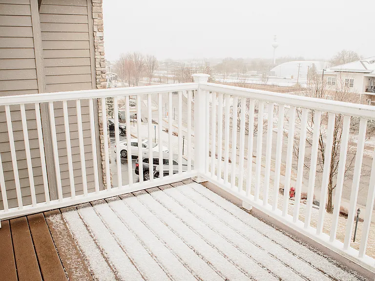 South facing private deck