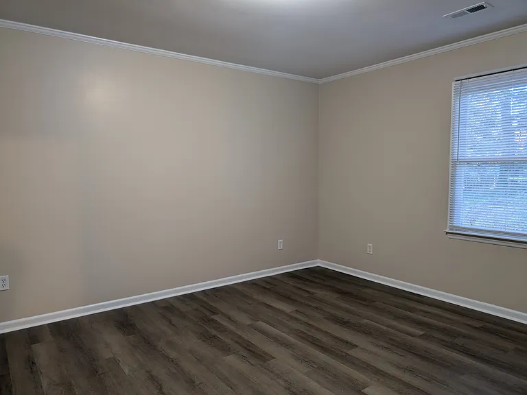 Master bedroom, window facing backyard