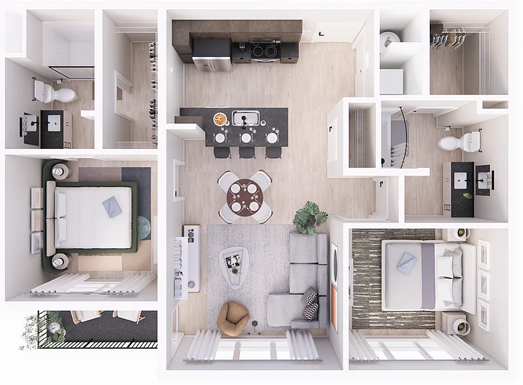 Floor plan South Bank-2C ADA West
