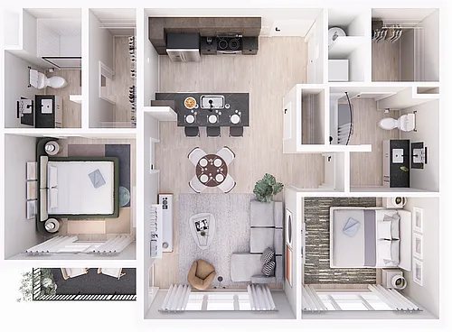 Floor plan South Bank-2C ADA West