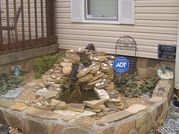 Hear the trickle of the pond