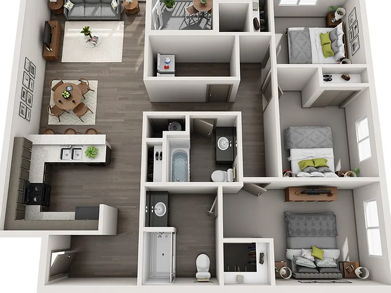 Three Bedroom Floorplan Three Bedroom Floorplan