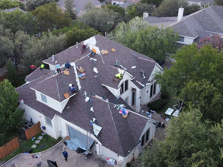 New roof and surrounding