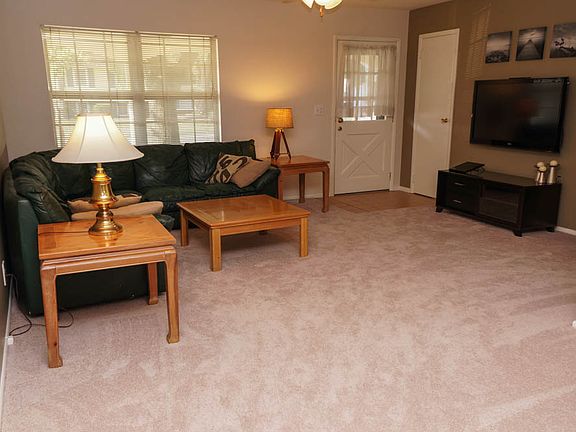 Living room has new carpet