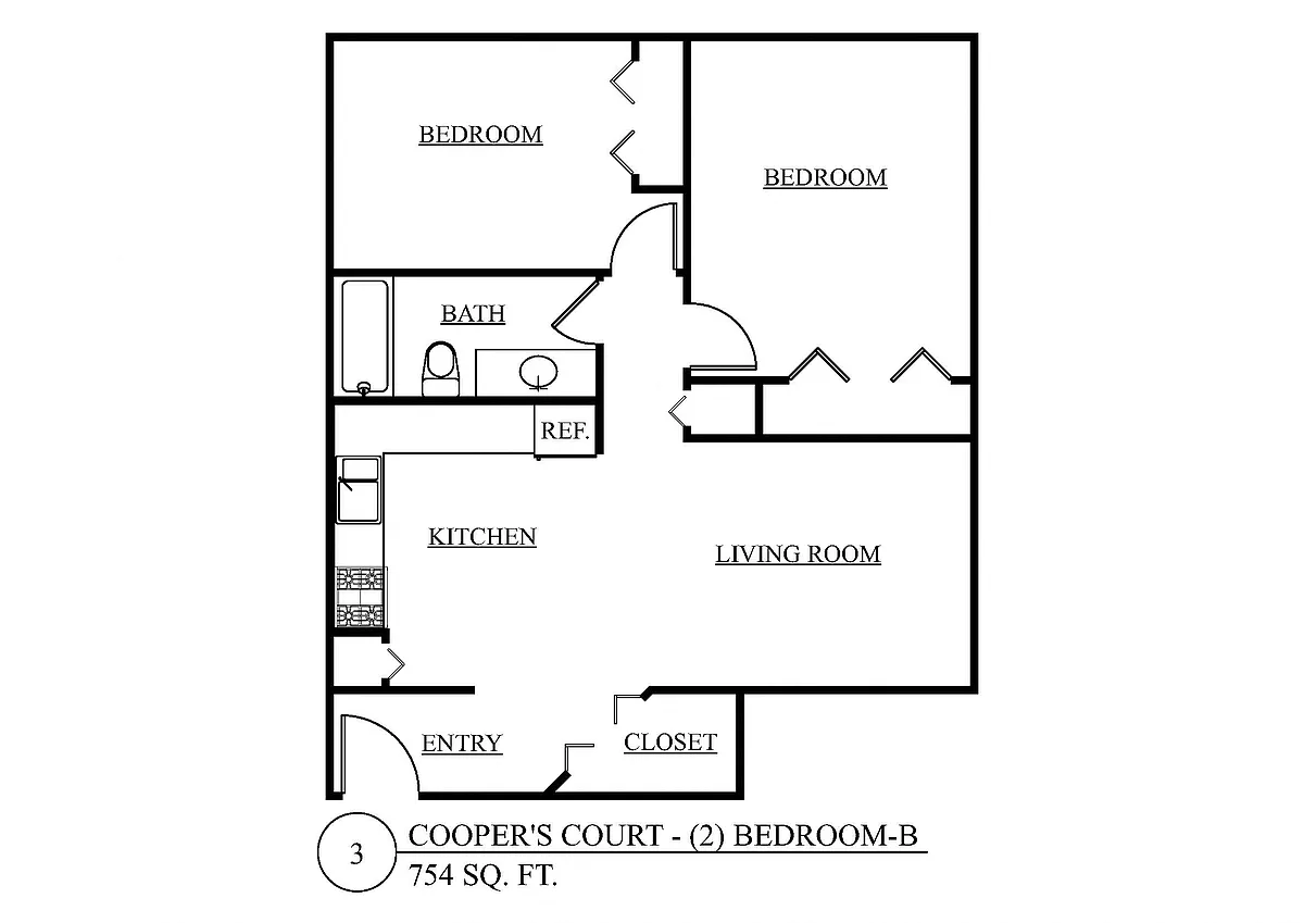 Floor plan Two Bedroom B