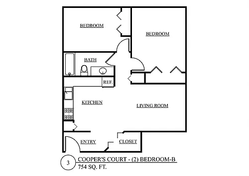 Floor plan Two Bedroom B