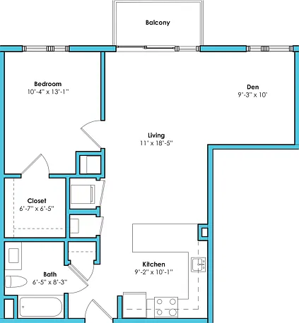 One Bedroom One Bath Den(739 SF) One Bedroom One Bath Den(739 SF)