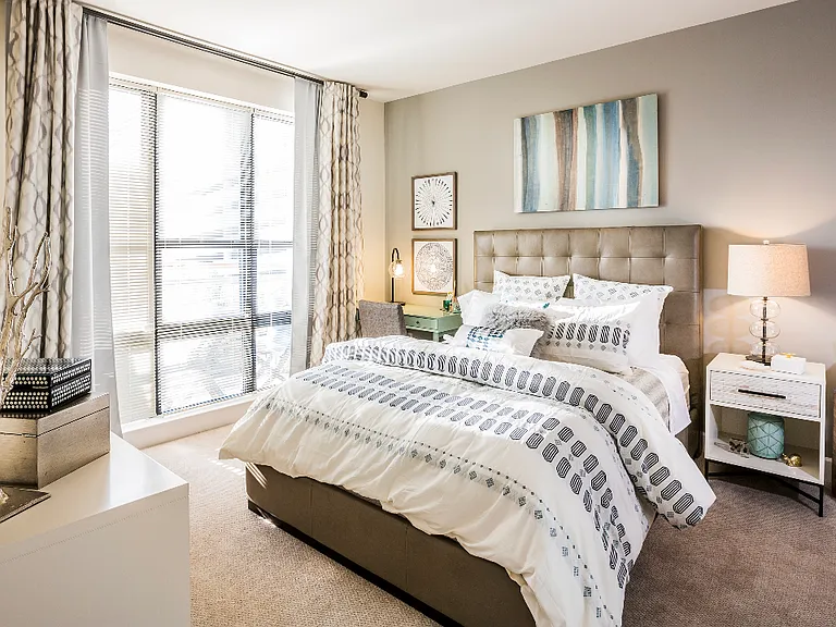 King sized bedrooms with plush wall-to-wall carpeting