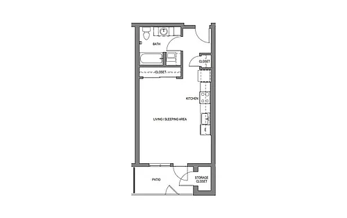 Floor plan Studio-B1