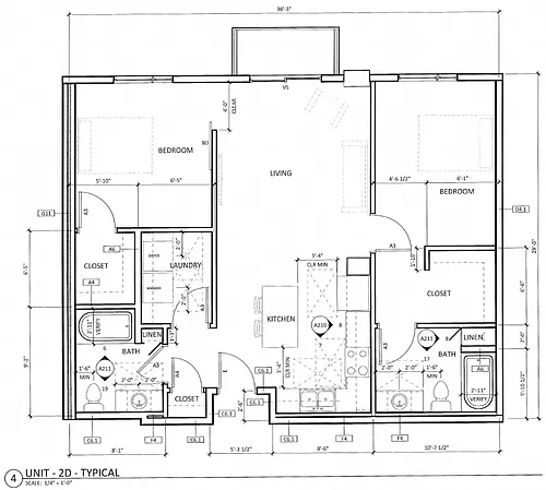 Floor plan 2B/2B