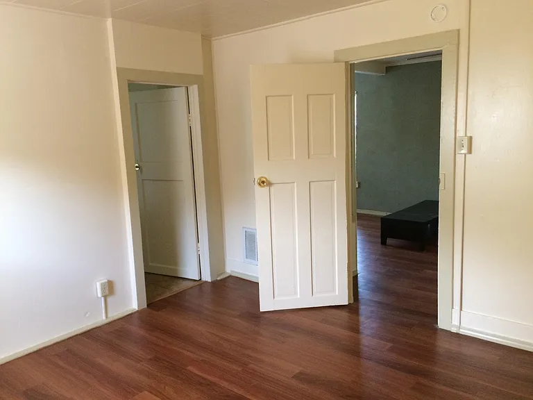 Inside Master bedroom looking out.