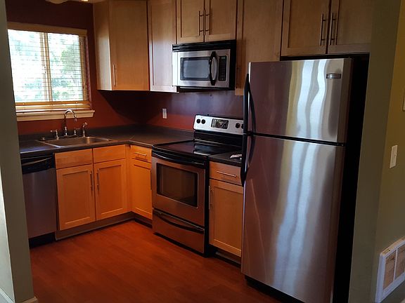 Updated kitchen with stainless steal appliances and dishwash