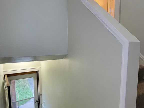 Private entrance and wide stairwell!