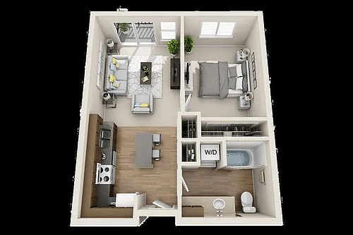 Floor plan One Bedroom / One Bath