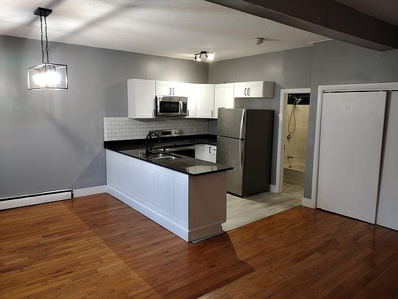 Kitchen, dining, bath entrance