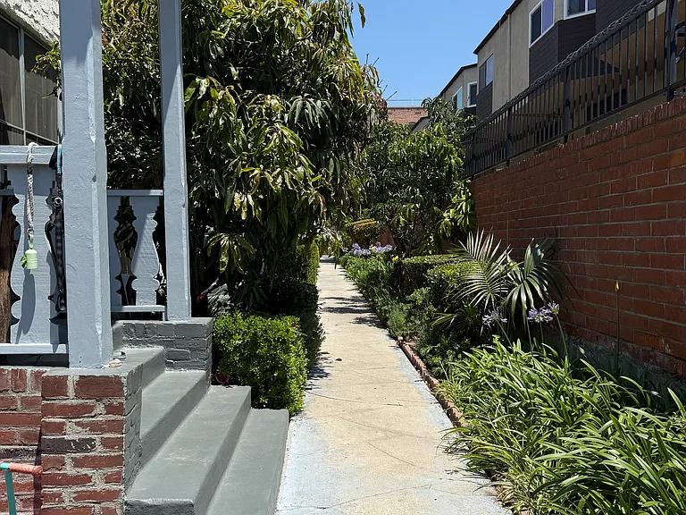 Walkway to unit