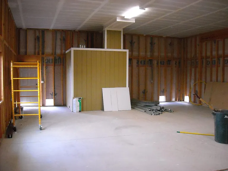 Rear door and office
