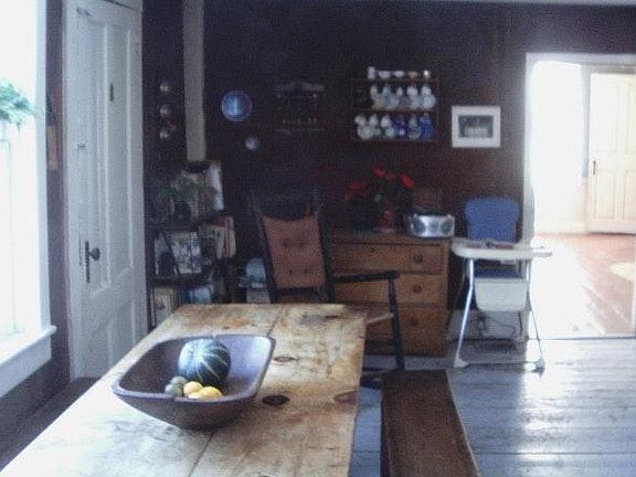 kitchen with large farmer's table