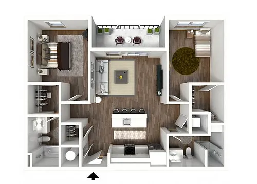 Floor plan Two Bedroom