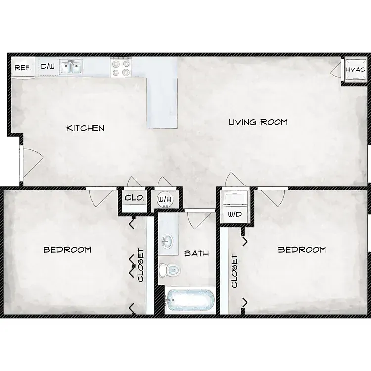 Floor plan Two Bedroom