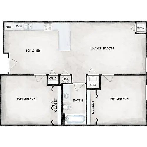 Floor plan Two Bedroom
