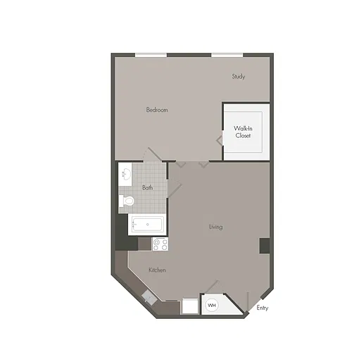 Floor plan 1 Bedroom 1 Bathroom F
