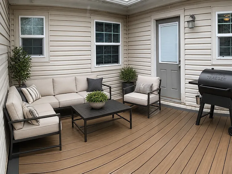 Back yard deck patio - Virtually Staged