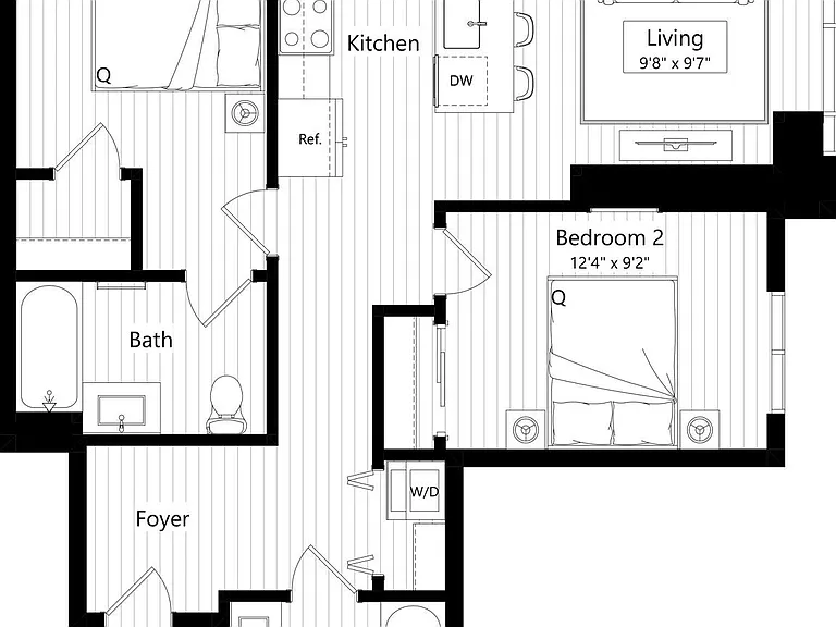 HC5 | 2 Bed | 2 Bath floor plan Verra