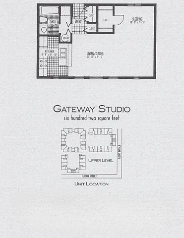 Floor plan Gateway Studio