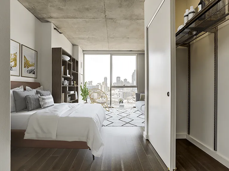 Model apartment bedroom
