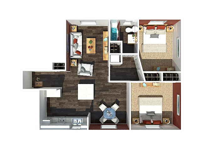 Floor plan 2 Bedroom B