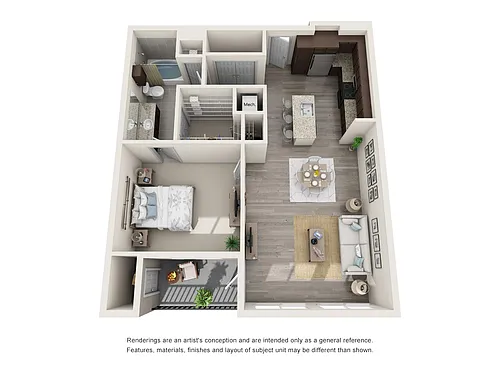 Floor plan Daybreak 1x1
