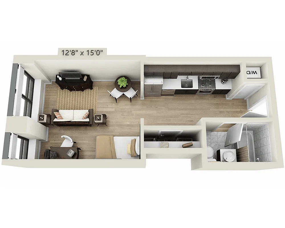 Floor plan Studio E1B